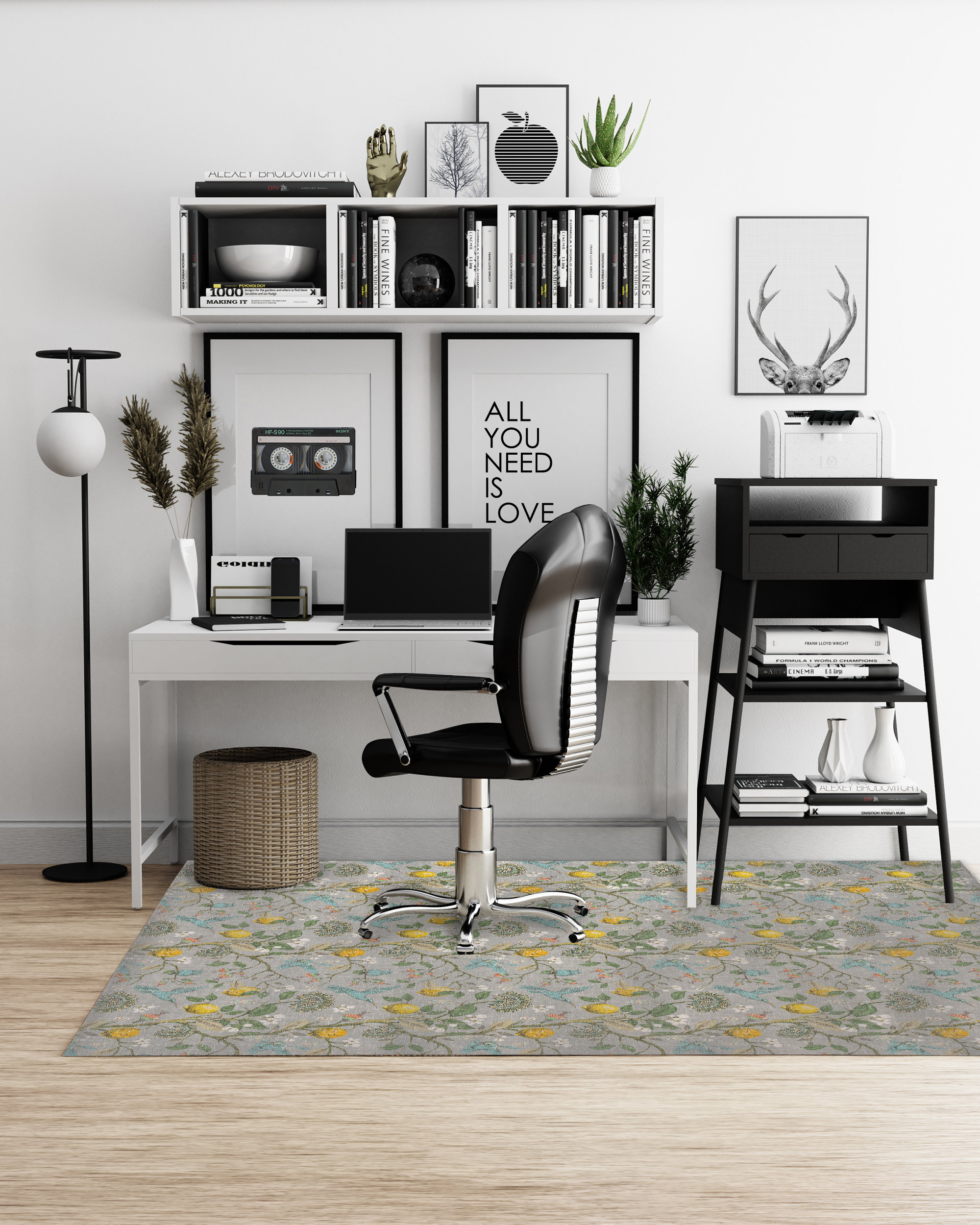 designer office chair mat