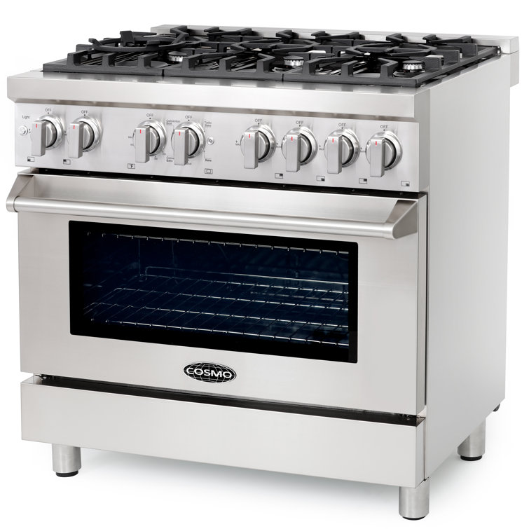 Cosmo 36" 4.5 cu ft. Freestanding Dual Fuel Range Wayfair.ca