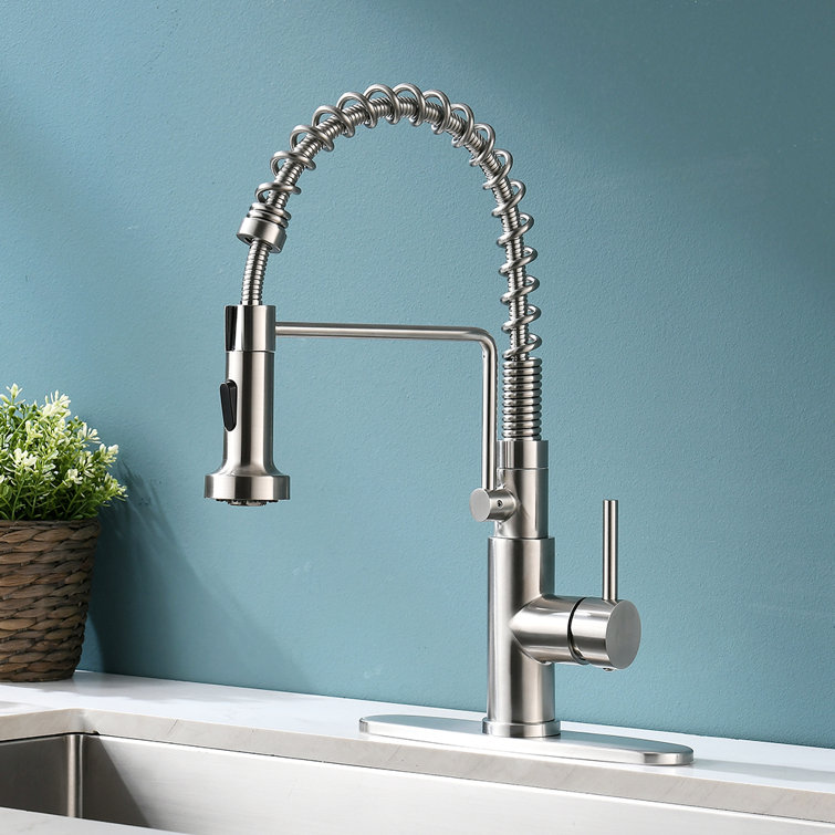 Friho Pull Down Single Handle Kitchen Faucet Reviews Wayfair