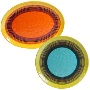 Sedona 2 Piece Heavy Weight Melamine Platter Set