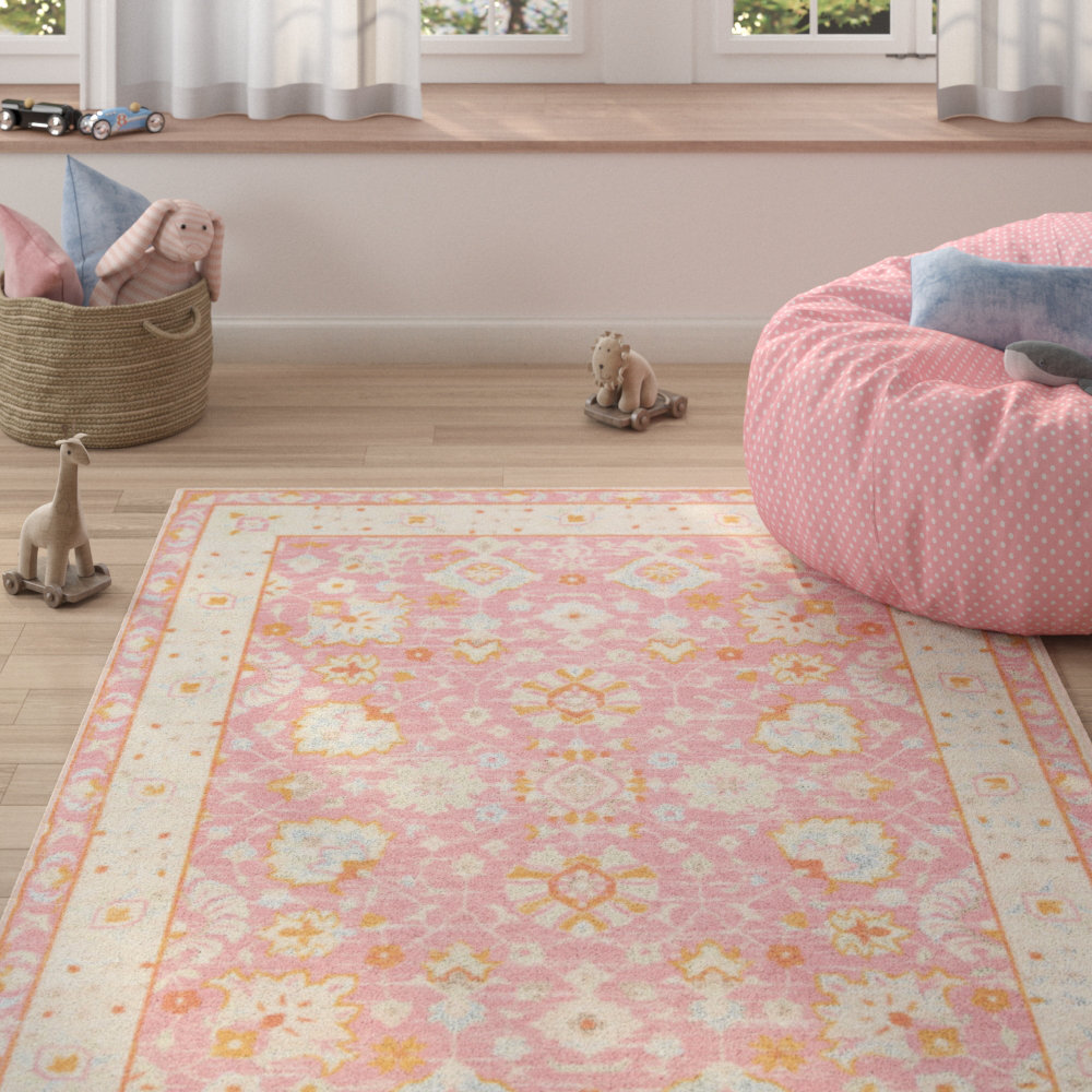 Harriet Bee Studebaker Momeni Anatolia Pink Area Rug Wayfair