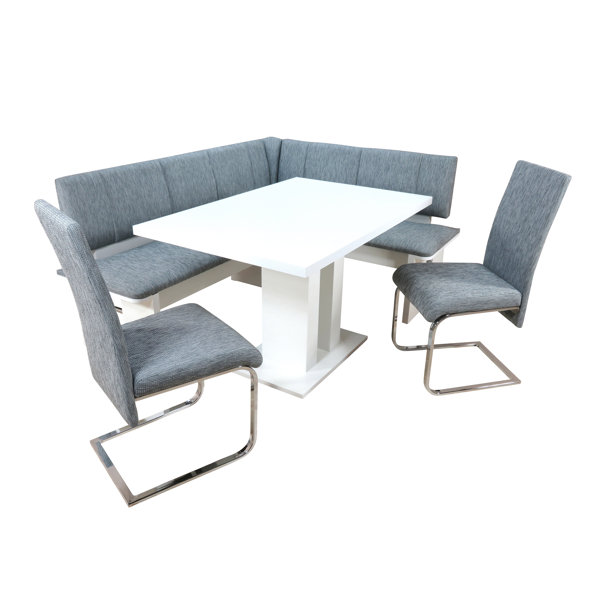 Ebern Designs Essgruppe Zaina Mit 2 Stuhlen Und Einer Eckbank Wayfair De