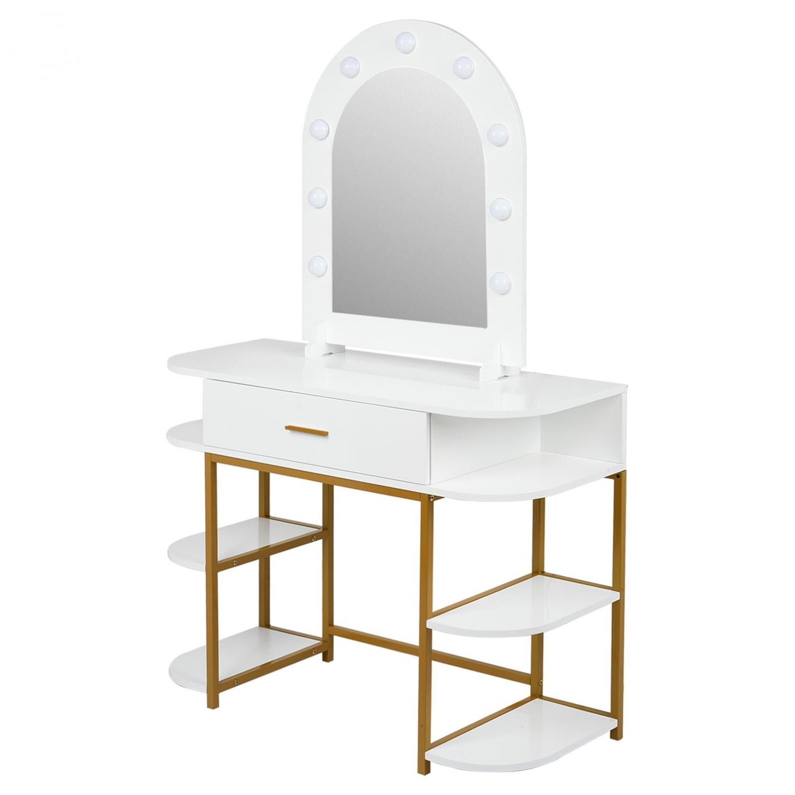 Everly Quinn 39'' Wide Vanity with Mirror | Wayfair