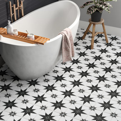 Stella 10" x 10" Porcelain Patterned Wall & Floor Tile