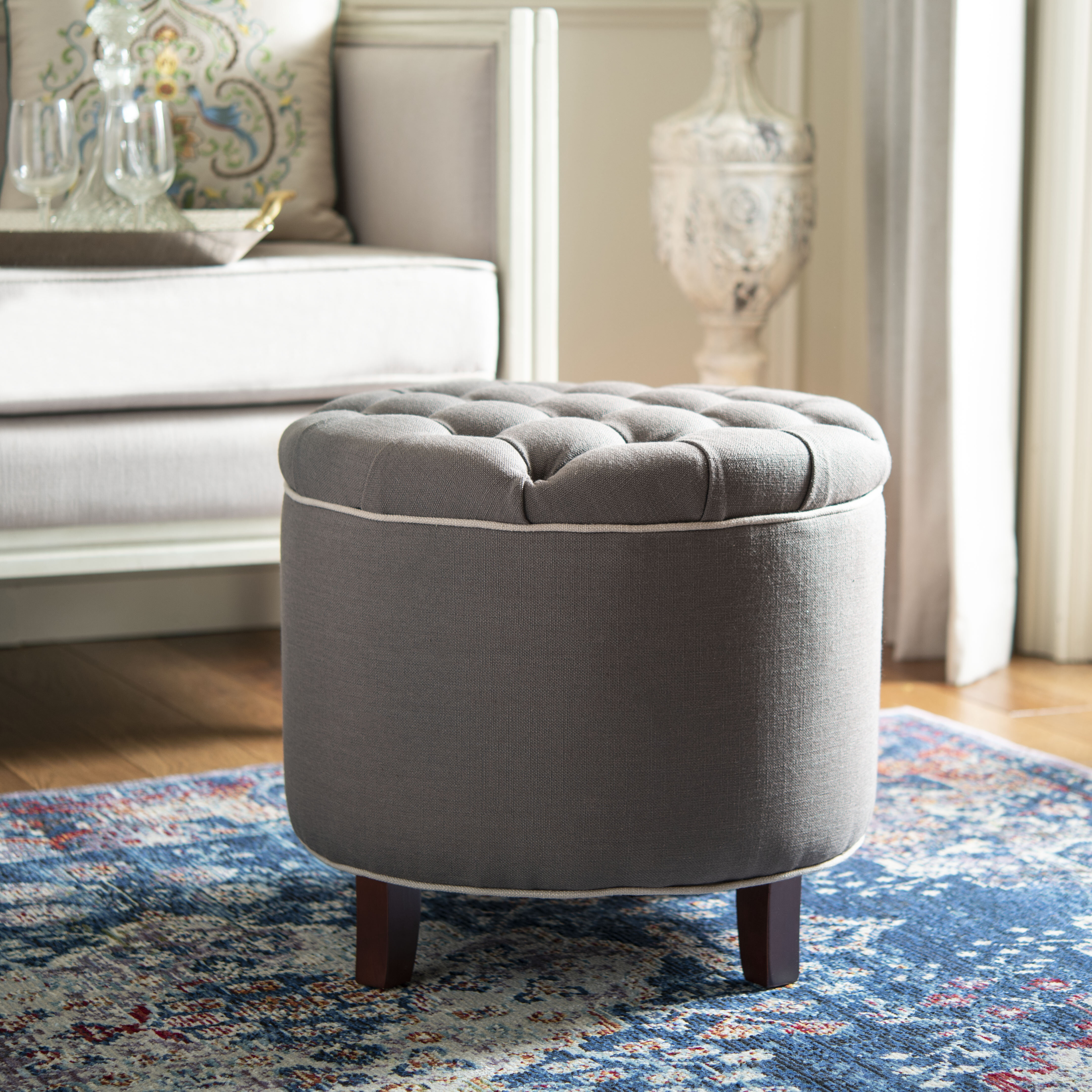 neptune coffee table with storage ottomans