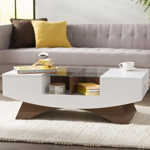 Madilynn Trestle Coffee Table With Storage By Wade Logan