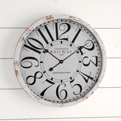 White Wood Wall Clock