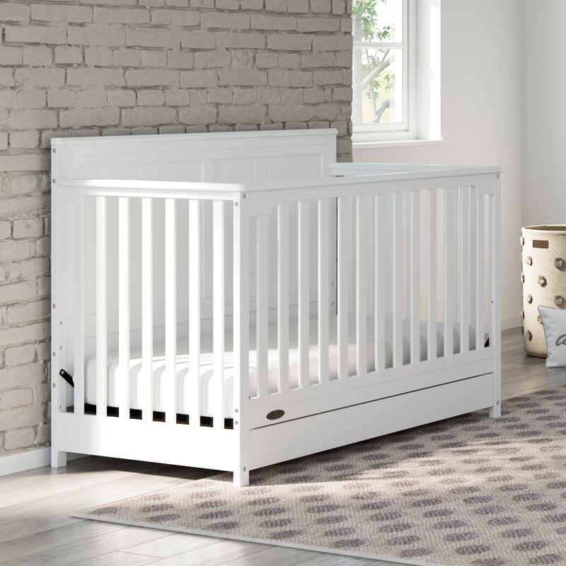white acrylic crib