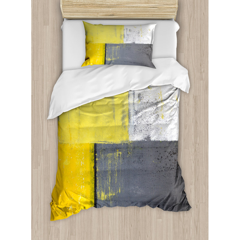 Ambesonne Street Art Modern Grunge Abstract Design Squares Duvet