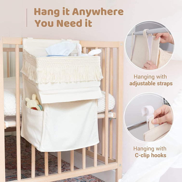 Baby Crib Nursery Diaper Bag Storage Stacker Hanging Organizer Baby Room Decor 