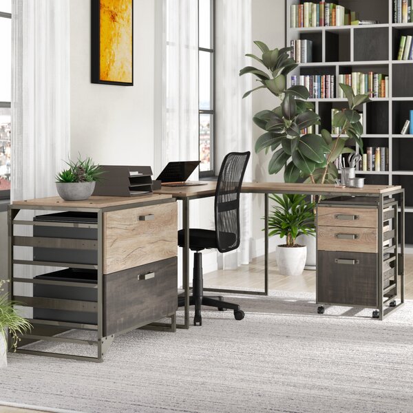 Greyleigh Edgerton Desk And Filing Cabinet Set Reviews Wayfair