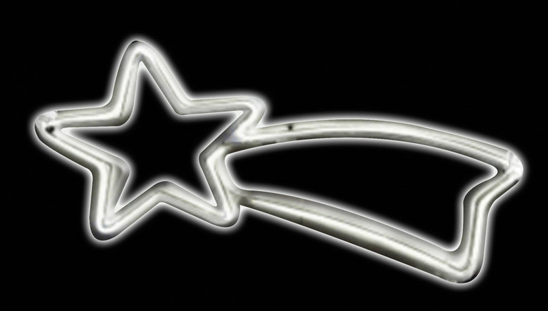 The Holiday Aisle Metal Neon Shooting Star Sculpture Christmas