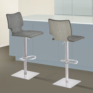 Aldossari Adjustable Height Swivel Bar Stool by Orren Ellis