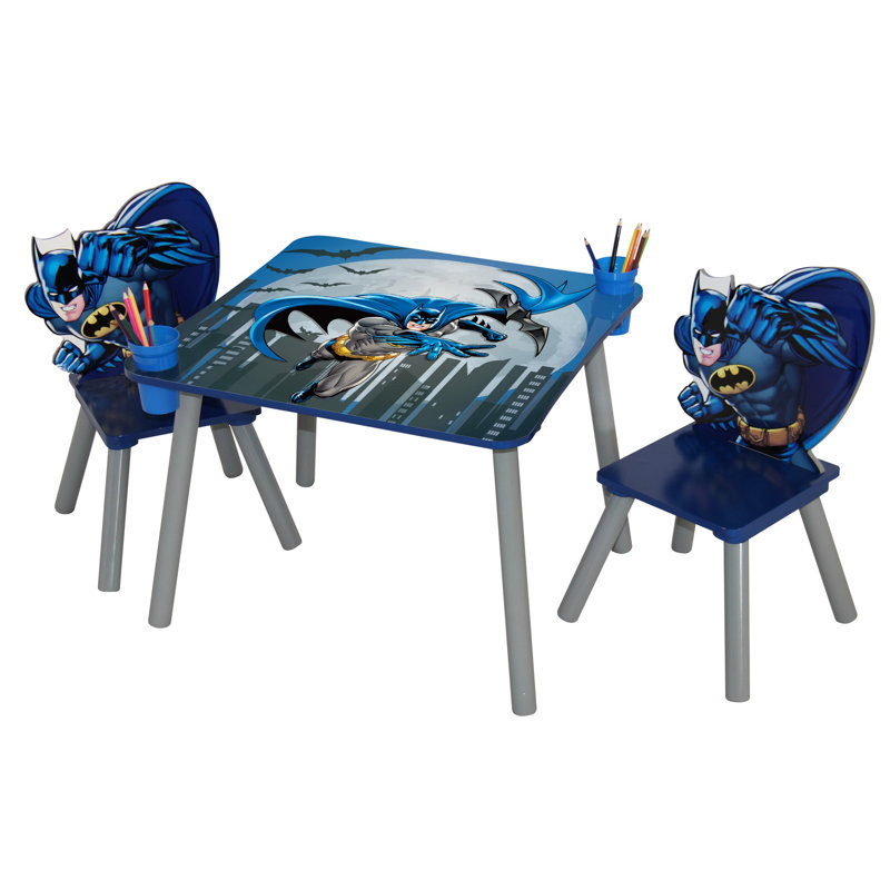Warner Brothers Batman Wooden Kids\' 3 Piece Table and Chair Set ... Warner Brothers Batman Wooden Kids\' 3 Piece Table and Chair Set ...