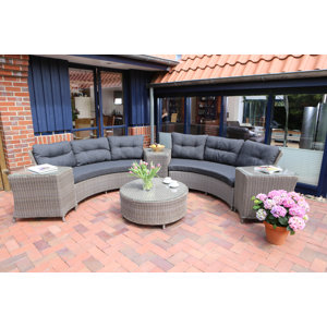 6-Sitzer Loungemöbel-Set Rio aus Polyrattan mit..