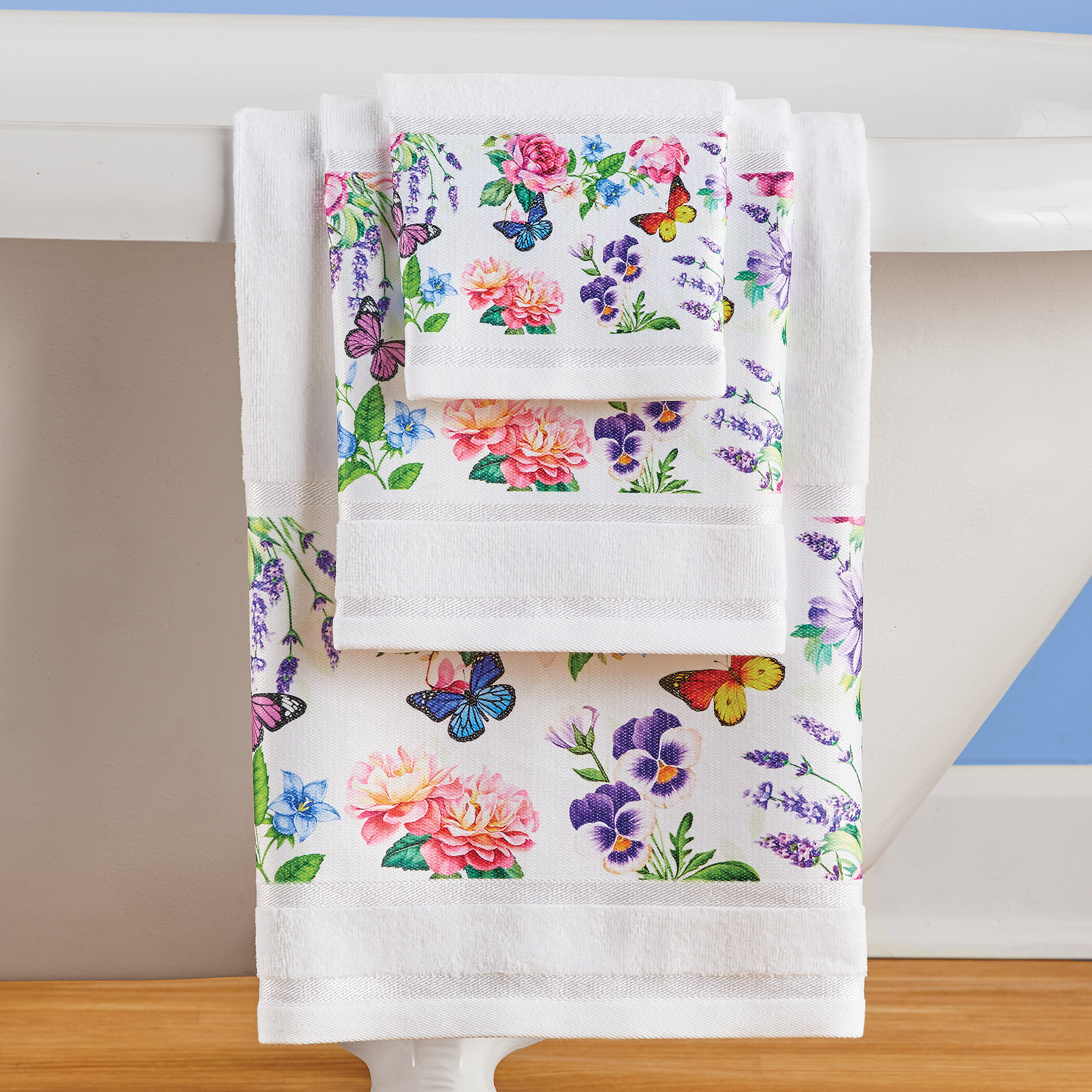 butterfly bath towel sets