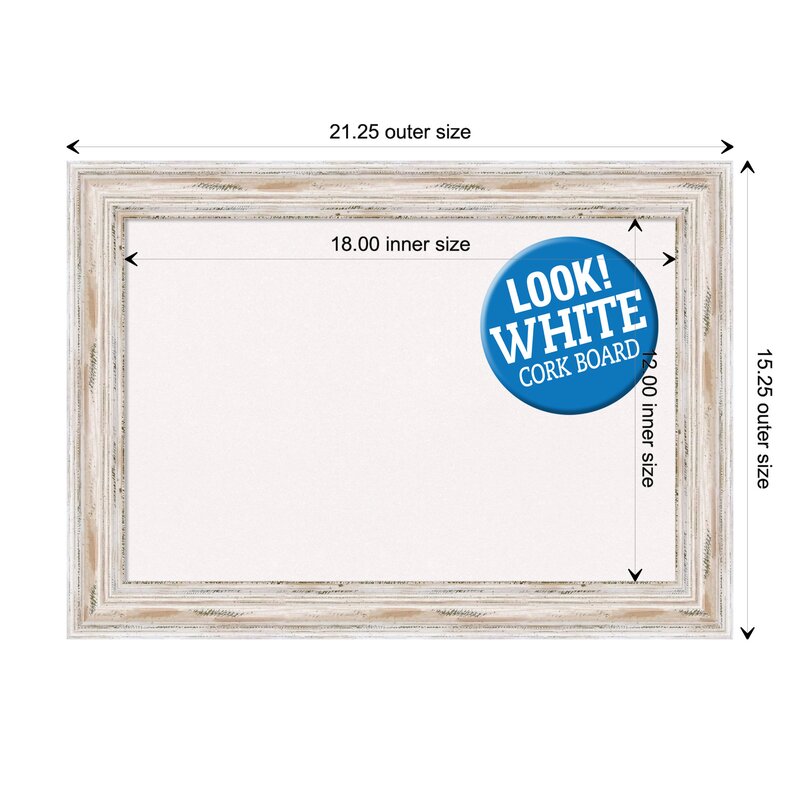15 x 20 Blue and White Functional Wall-Art; Bulletin-Memo Board
