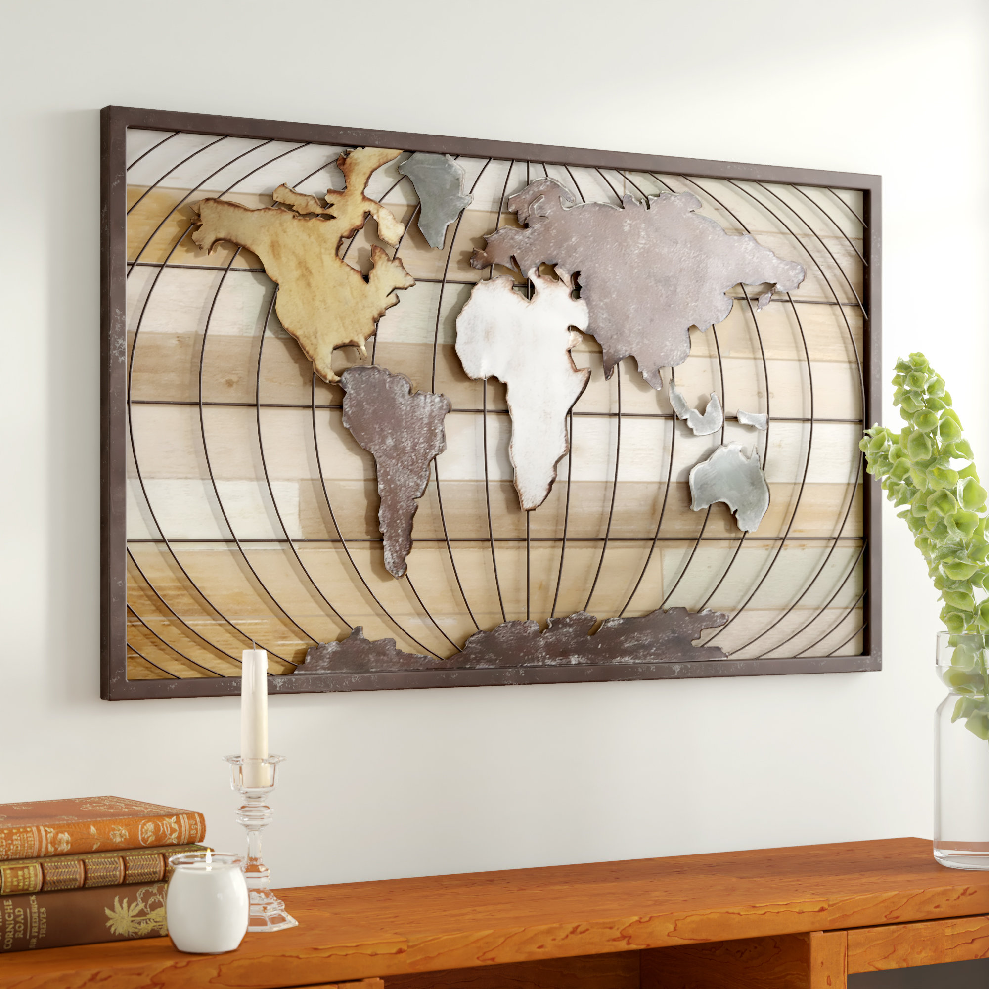 Union Rustic World Map Wall Decor & Reviews Wayfair Canada