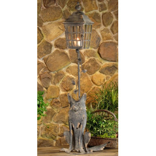 Best Hartleton Fox Lantern 1-Light 54.75 Post Light By August Grove Outdoor Lighting Hartleton Fox Lantern 1-Light 54.75 Post Light By August Grove Outdoor Lighting