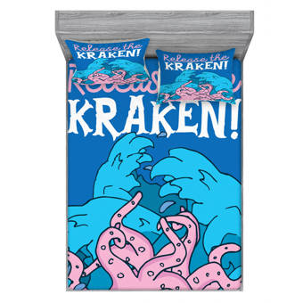 East Urban Home Release The Kraken Motivation Words With Grunge Illustration Sheet Set Wayfair