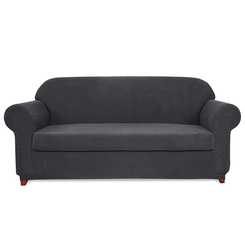 Winston Porter Jacquard Spandex Stretch Box Cushion Sofa Slipcover