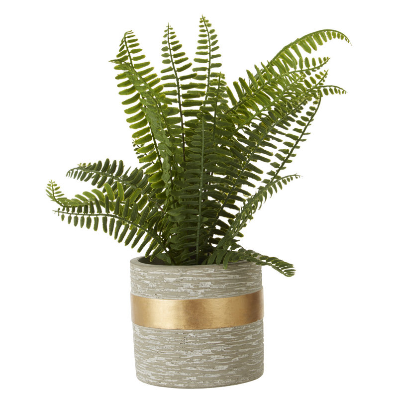 Bloomsbury Market 15cm Artificial Fern Plant In Pot Wayfair Co Uk