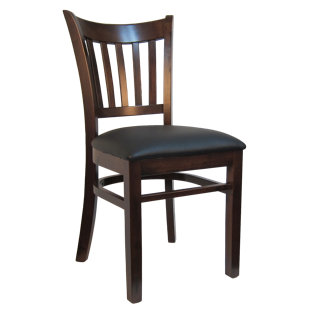 Open Vertical Back Wood Upholstered Dining Chair (Set Of 2) by H&D Restaurant Supply, Inc. Find