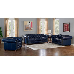 Neysa 2 Piece Leather Living Room Set by Canora Grey