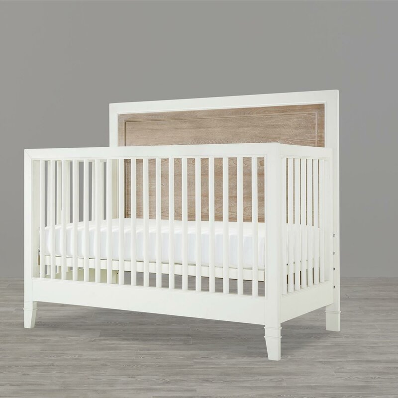 universal white wood convertible crib