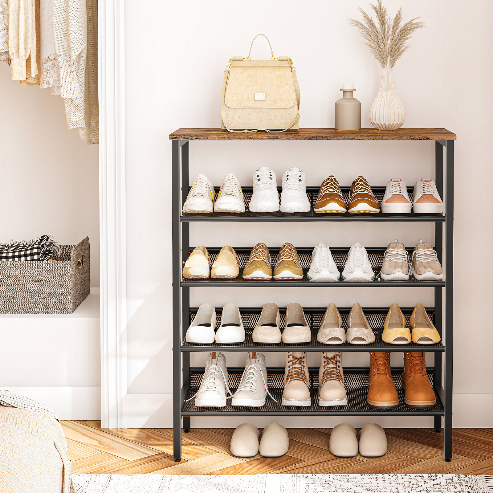 17 Stories 5 Tier 20 Pair Shoe Rack & Reviews | Wayfair