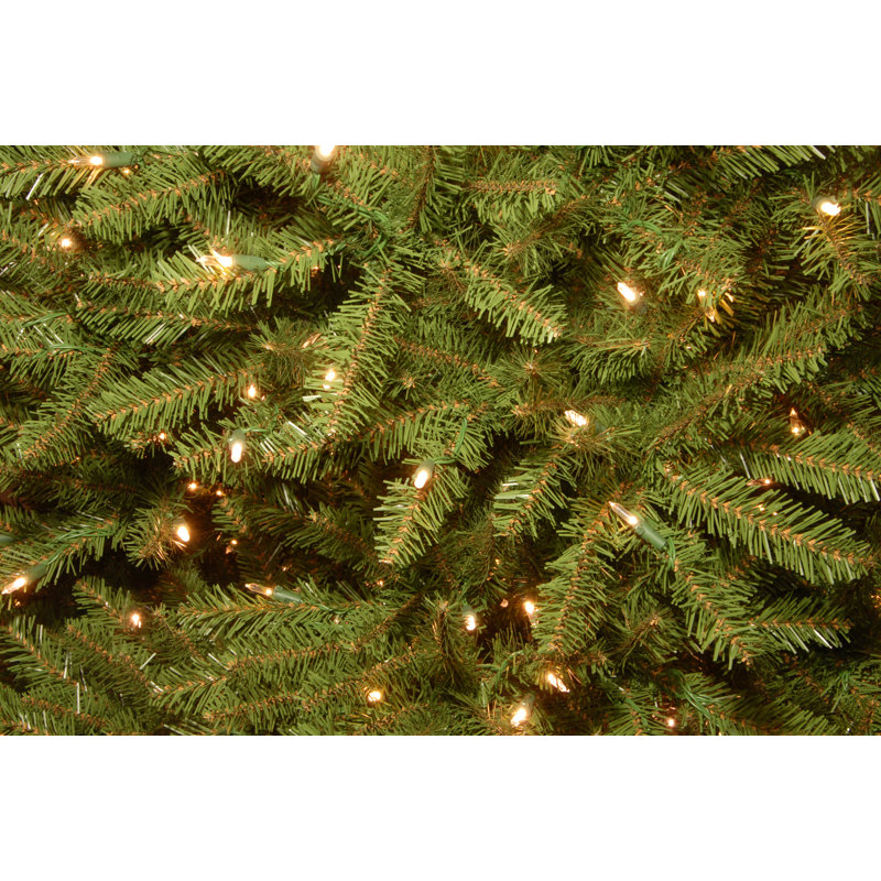 Hinged 7 Green Fir Artificial Christmas Tree With 700 Clear Lights Reviews Joss Main