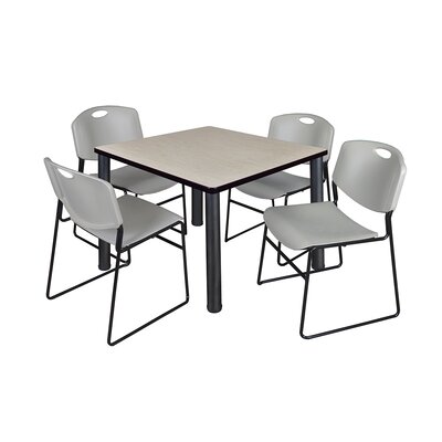 Leiser Square Table Symple Stuff Base Finish Black Size 29 H X 36 W X 36 D Top Finish Maple