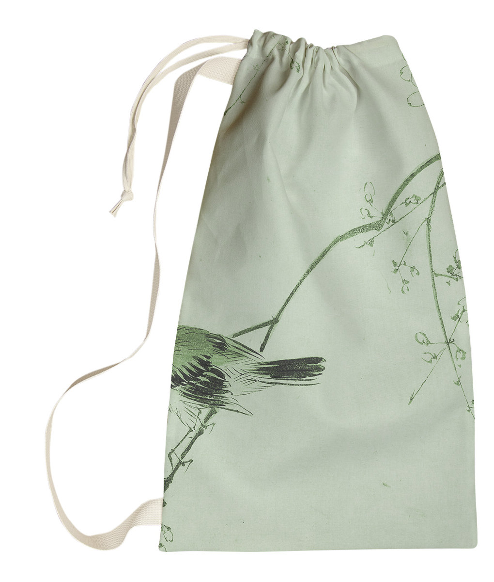 Winston Porter Steadman Vintage Japanese Bird And Blossoms Watercolor Laundry Bag Wayfair