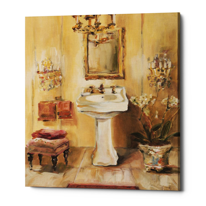 Fleur De Lis Living French Bath Iii Acrylic Painting Print On