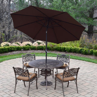 Go to store & view more images Sunray Mississippi 5 Piece Dining Set with Cushions by Oakland Living