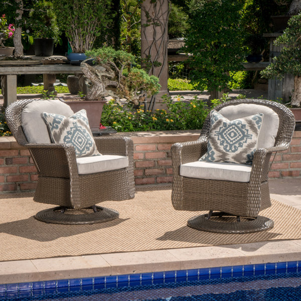 Outdoor Wicker Swivel Glider Wayfair