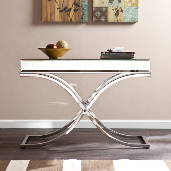 Willa Arlo Interiors Grigor Mirrored Console Table Reviews Wayfair
