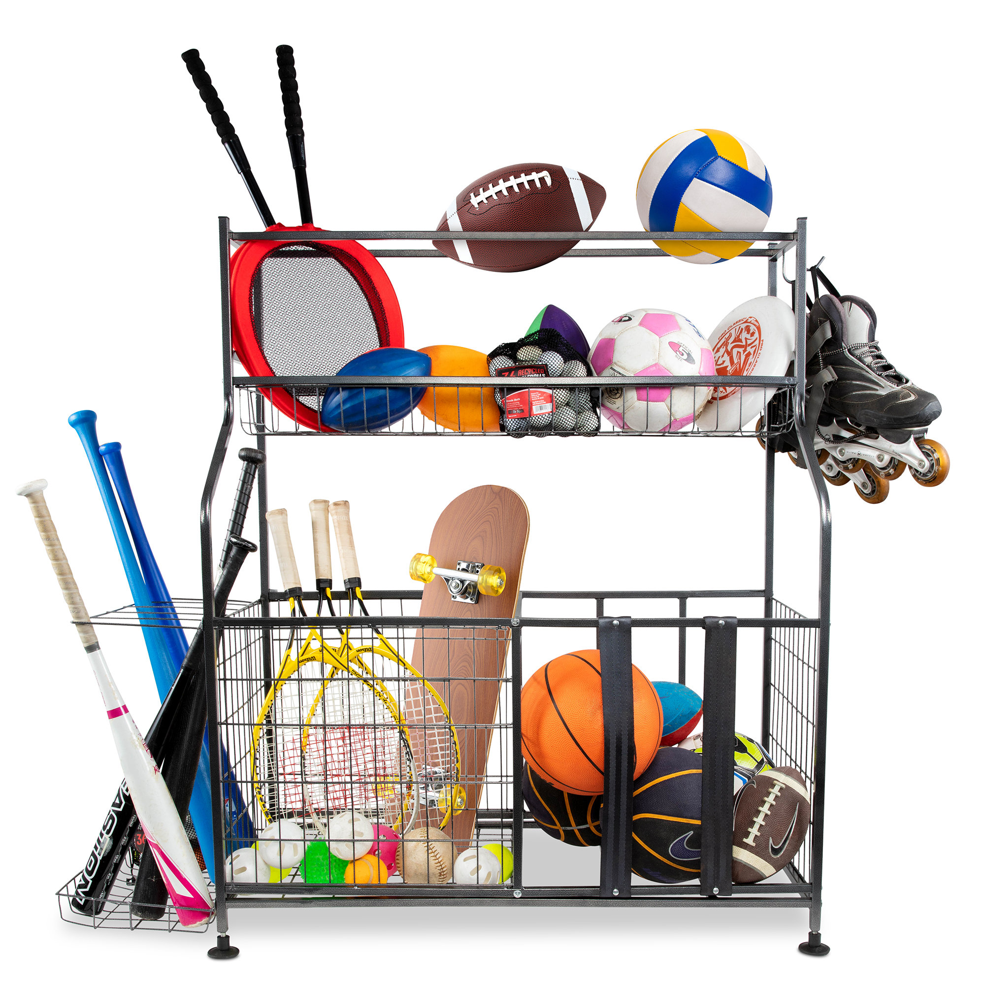 Rebrilliant Passabe Freestanding Sports Rack & Reviews | Wayfair