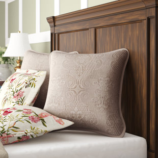 Galiana Elegant Embossed Textured Quilted Square 100% Cotton Pillow Cover (Set Of 2) by Birch Lane™ Heritage Today Sale Only