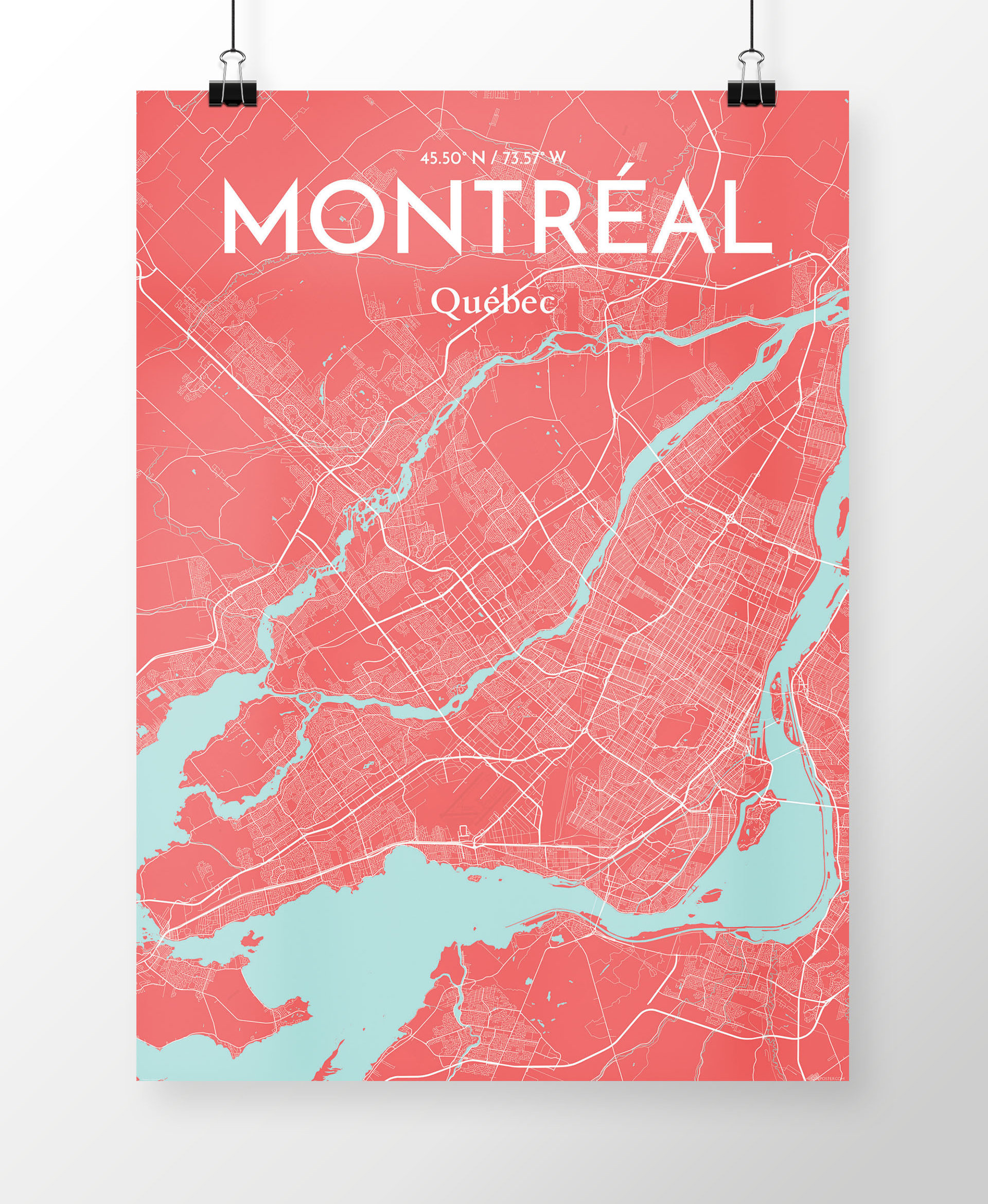 Ourposter Com Montreal City Map Graphic Art Print Wayfair