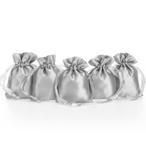 Simply Satin 3"x4" Round Jewelry Pouch Favor Bags 12 Piece Set 