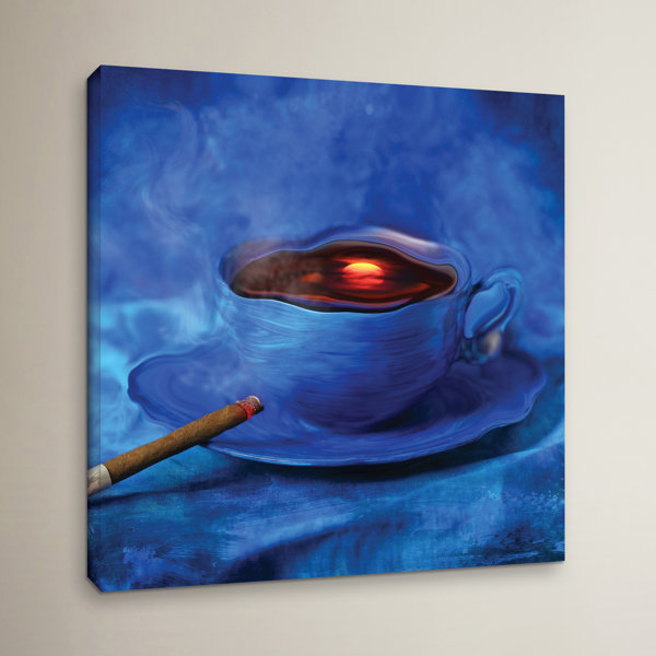 Ebern Designs Coffee For Mr Kline Painting Print On Wrapped Canvas Wayfair