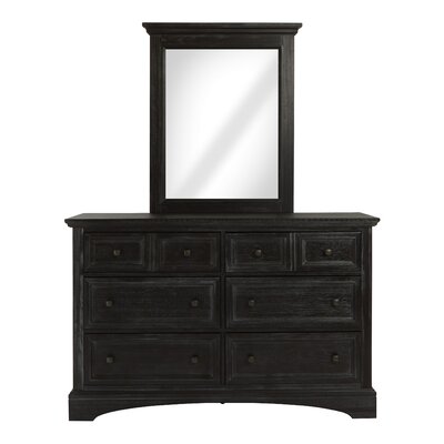 Farmhouse 6 Drawer Double Dresser With Mirror Inspired By Bassett