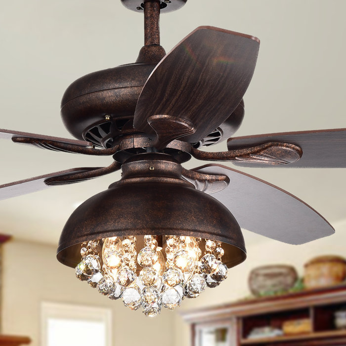 52 Davidson 5 Blade Ceiling Fan With Remote Light Kit Included