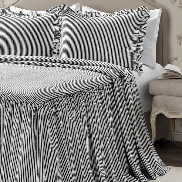 Ophelia Co Vincent Ticking Stripe Bedspread Set Reviews Wayfair