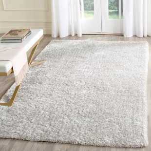 Modern Gray Silver Flokati Area Rugs Allmodern Aston Hand Tufted Light Gray Area Rug