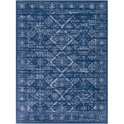 Lark Manor Roundhay Performance Navy/White Rug & Reviews | Wayfair