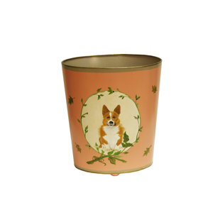 Go to store & view more images Worlds Away Corgi Wastebasket
