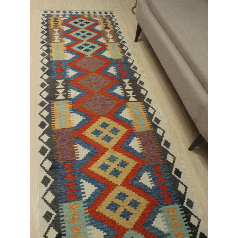 Foundry Select Runner Hults Southwestern Handmade Kilim Wool Brown Area Rug Wayfair