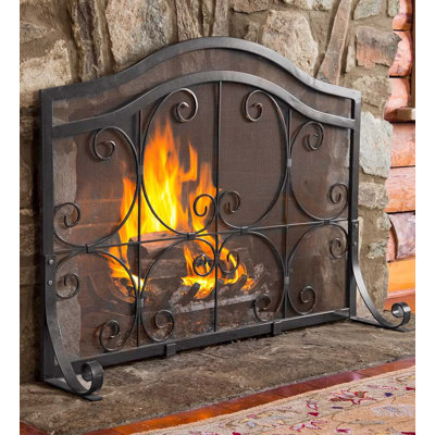 Plow Hearth Single Panel Iron Fireplace Screen Reviews Wayfair